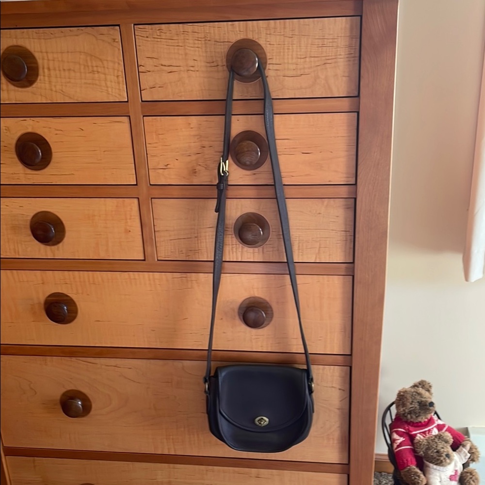 Black Leather Crossbody Bag